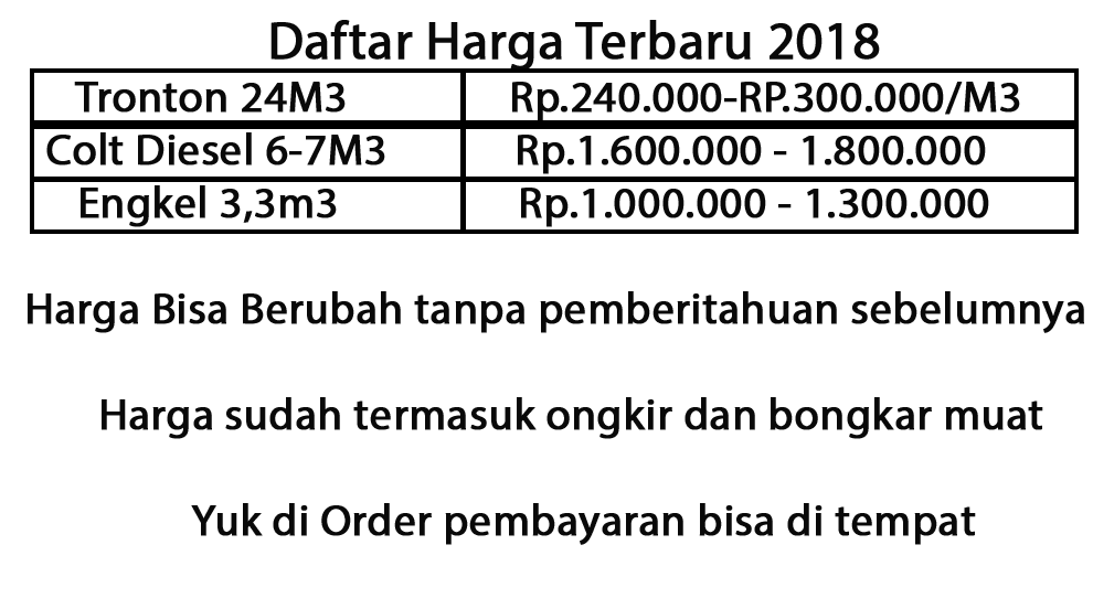 Harga Pasir rangkas hitam